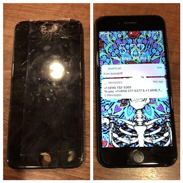 Black iPhone 7 Screen Repair Waukesha